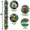MOVSSOU 9ft Christmas Garland Prelit with Pine Cones and Berries - 3 of 4