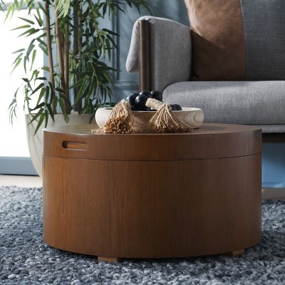 Rafaela Round Coffee Table - Natural Brown - Safavieh