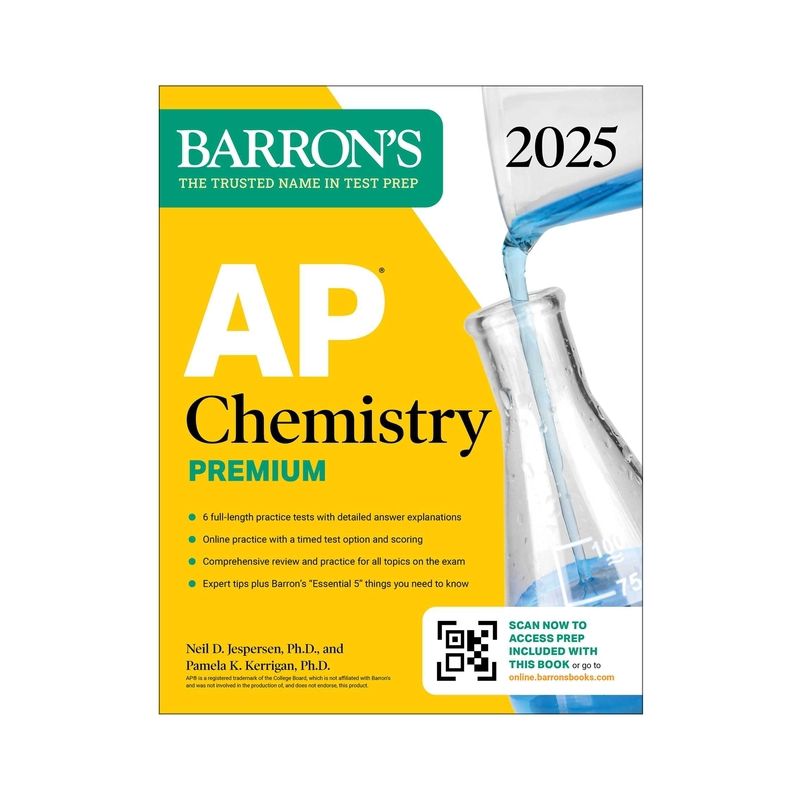 AP Chemistry Premium, 2025: Prep Book with 6 Practice Tests + Comprehensive Review + Online Practice - (Barron's AP Prep) (Paperback), 1 of 2