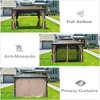 NicBex Permanent Galvanized Steel Roof Outdoor Gazebo with Aluminum Frame, Pavilion Metal Gazebos with Netting & Curtains for Garden, Patios, Lawns - 3 of 4
