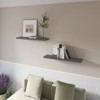 SEVOBAL Utility Storage Shelves Bookshelf Pair of Wide Floating Shelves, Contemporary Wall-Mounted Storage for Living Room, Gray, 47.2"*10.2"*3.5" - 4 of 4