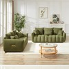 Kumasinova Premium Teddy Fleece Lounge Chair, Plush Single Sofa Chair with Pillow, Sturdy Wood Frame, Upholstered Couches for Living Room - 2 of 4
