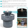 Sunnydaze 20"H Electric Resin 2-Tier Round Bird Bath Outdoor Water Fountain with LED Lights - 2 of 4