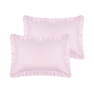 Unique Bargains Single Layer Wide Ruffles Envelope Closure Pillowcases 2 Pcs - 1 of 4
