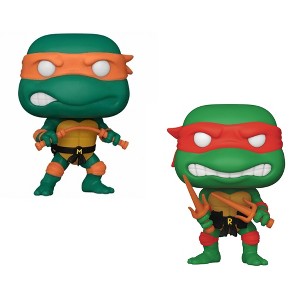 Funko Pop! 2 Pack TMNT with Weapons - Michaelangelo #1557 & Raphael #1556 - 1 of 3