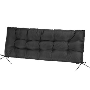 NewHome"Non-Slip Bench Seat Cushion with Ties, Waterproof, for Indoor/Outdoor Furniture, 51.18x19.68in"black 8cm thick - 1 of 4