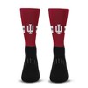 NCAA Indiana Hoosiers Streak Team Color Crew Socks - L: Logo Pattern, Adult Sizing - 2 of 3