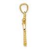 Black Bow Jewelry 14k Yellow Gold Polished Textured Palm Tree Pendant, 11 x 23mm - 2 of 4