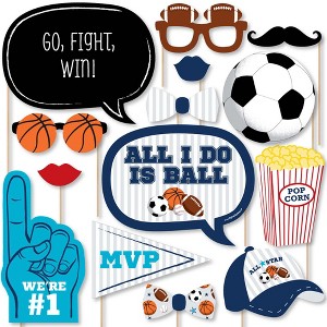 Big Dot of Happiness Go, Fight, Win - Sports - Baby Shower or Birthday Party Photo Booth Props Kit - 20 Count - 1 of 4