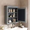 Gulches 24''x27'' Wall Mounted Bathroom Medicine Cabinet with Mirror Height-Adjustable Shelves, Over-the-Toilet Space Saver, Moisture-Resistant - 2 of 4