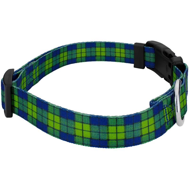Country Brook Petz Deluxe Blue and Green Plaid Dog Collar - Made in The U.S.A., 4 of 6