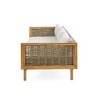 67.75" Patio Sofa, 3 Seater Outdoor Sofa with Rattan Arms, Acacia Wood Daybed with Water-Resistant Cushions -Christopher Knight Home - 4 of 4