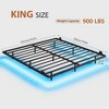 Floating Bed Frame with Led Lights,USB & Type-C Charging Station - 2 of 4