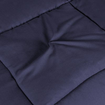 King Navy Blue Reversible Down Alternative Microfiber Comforter