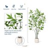 5 ft Artificial Eucalyptus Tree, Olive Tree, Artificial Plants Indoor, Suitable for Home Living Room, Slender Leaves, Fake Artificial Plant with Pot - 3 of 4