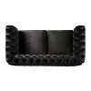 APRILSOUL Chesterfield Velvet Loveseat Sofa, Rolled Arm Dutch Plush Upholstered Sofa Couch with Tufted Button - 3 of 4