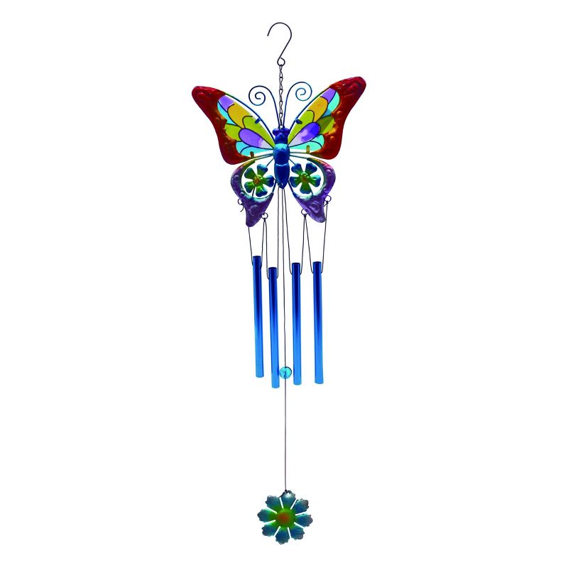 Transpac Metal 29.5 in. Multicolored Butterfly Wind Chime, 1 of 3
