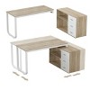FUFU&GAGA Adjustable L Shaped Study Table Storage Drawers - 4 of 4