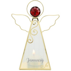 Pavilion Gift Company - January - 6.5" Monthly Angel Tea Light Holder - Candle Holders - 1 of 4