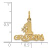 Black Bow Jewelry 14k Yellow Gold #1 Grandma Charm or Pendant, 18mm - 4 of 4
