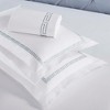 Cotton Greek Key Embroidered 3 Piece Duvet Cover Set by Blue Nile Mills - 2 of 4