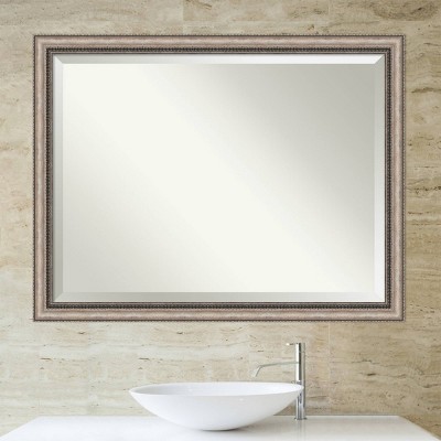 Lyla 44" x 34" Ornate Bronze-Tone Brushstroke Bathroom Vanity Mirror
