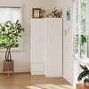 Hitow Minimalist Armoire Corner Wardrobe Double Door and Drawer Designs - 2 of 4
