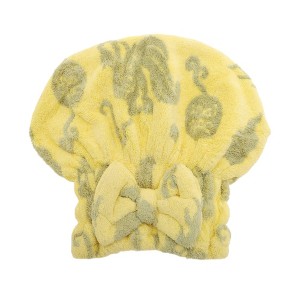 Unique Bargains Water-absorbent Bow Print Hair Towel 1 Pc - 1 of 3