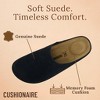 CUSHIONAIRE Heath Genuine Suede Leather Mens Clogs with Memory Foam Comfort, Easy Slip On Slides for Men - 3 of 4