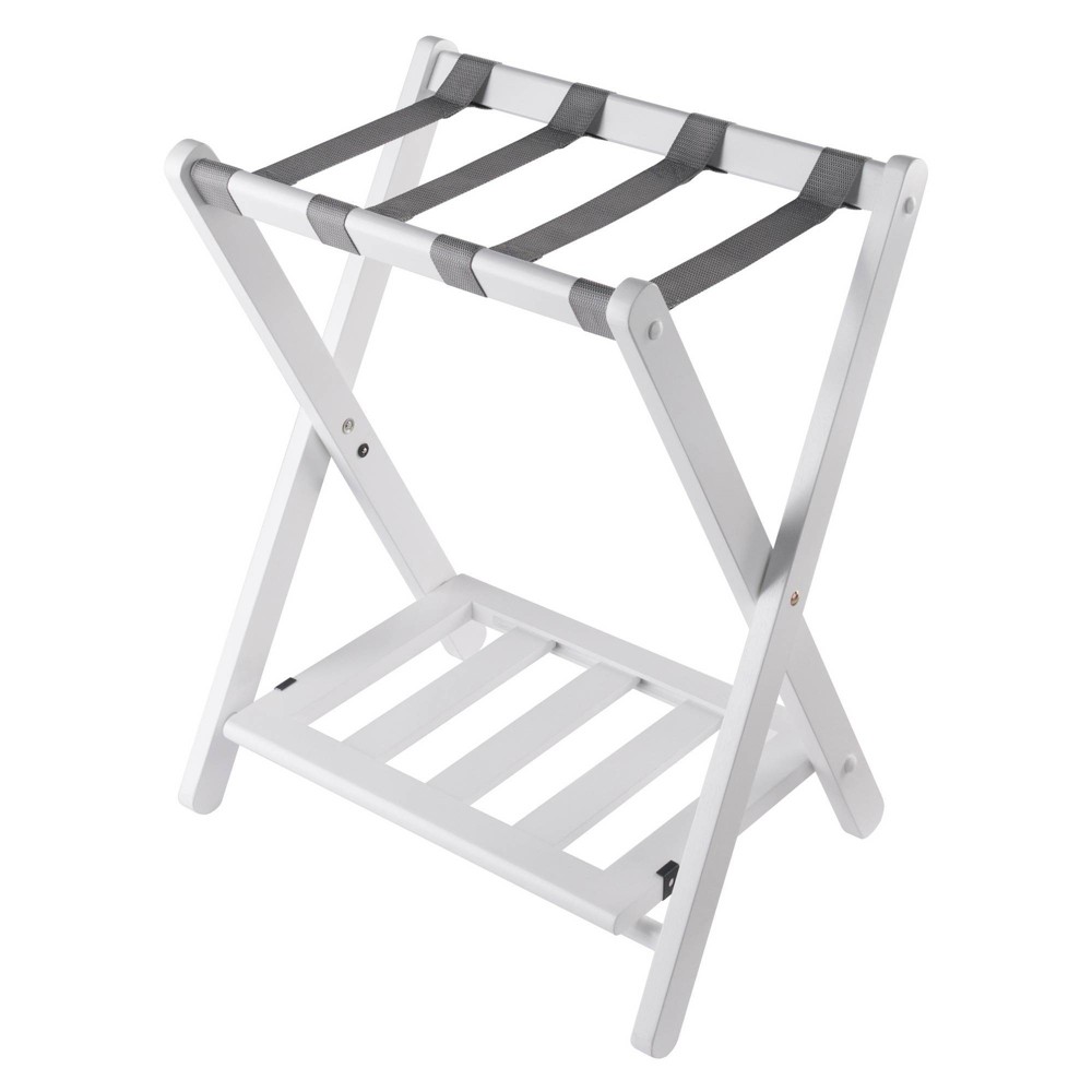 Photos - Luggage Winsome Raya  Rack with Shelf: Foldable, Nylon Straps, No Assembly Required, Holds 40 lbs.