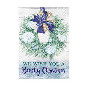 Seashall Wreath Moire Garden Flag - 1 of 2