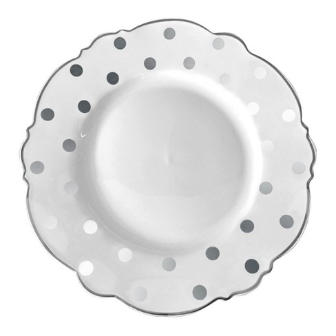 White Premium Plastic Dinner Plates 16ct