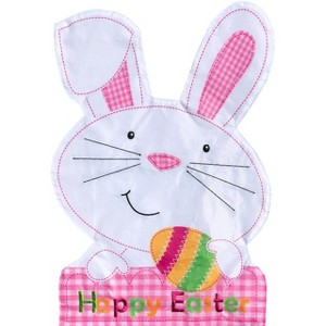 Briarwood Lane Burlap House Flag 40x28 For Outdoor Easter Bunny Applique For Easter House Flag - 1 of 4