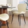Dining Chairs Set of 2/4/6, Modern Upholstered Pu Leather Kitchen Side Chairs Comfy Backrest - 4 of 4