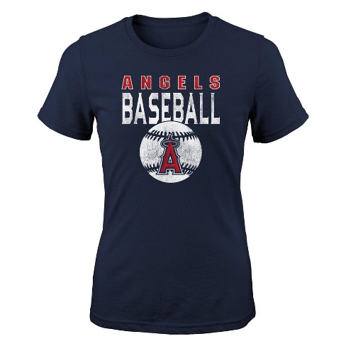 MLB Los Angeles Angels Girls Short Sleeve Team Color Graphic Tee