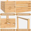 Wooden frame portable storage basket, suitable for storing baby and pet supplies - 2 of 4