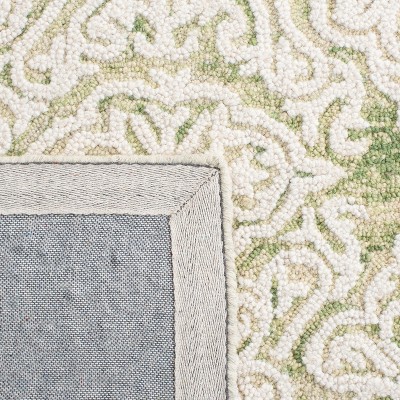 Ivory Elegance 6' Square Hand-Tufted Wool Area Rug