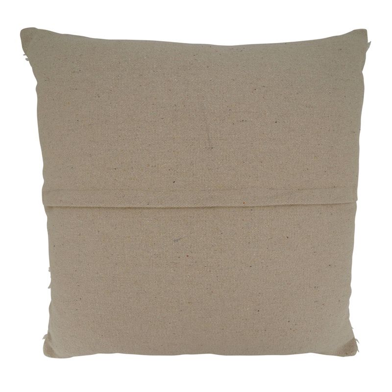 20&#34;x20&#34; Oversize Cotton with Tufted Cross Design Square Throw Pillow Cover Ivory - Saro Lifestyle, 3 of 5