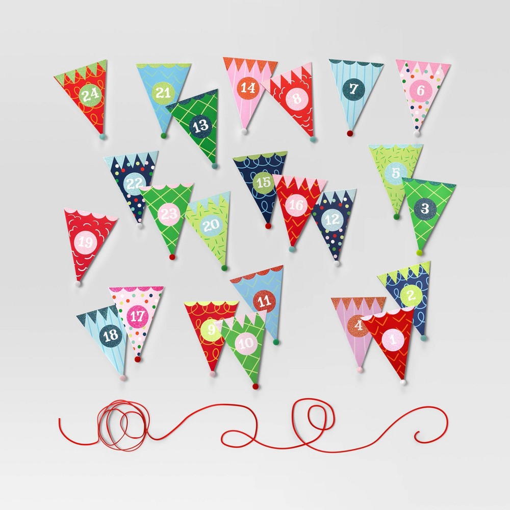 Paper Pennant Countdown Banner Kid's Activity Christmas Advent Calendar - Wondershop™