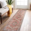 World Rug Gallery Valora Red Vintage Medallion Washable Low-Pile Indoor Area Rug with Non-Slip Backing - 2 of 4