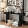 Rustic Farmhouse Console Table with Distressed Wood Finish, Entryway Sofa Side Table for Living Room and Hallway, Natural Wood - 3 of 4
