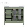 TUYOHW 36-inch Bathroom Vanity with Two Soft Close Doors, Adjustable Shelves and Three Drawers - 3 of 4