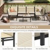 COWLOWN 7 Piece Yellow Outdoor Patio Conversation Set with Cotton, Ideal for Garden, Backyard, Balcony and Lawn - 3 of 4