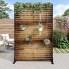 PexFix Wood Grain Blinds-Style Room Divider Screen with Galvanized Steel Construction for Home Office Patio Privacy - 2 of 4