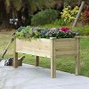 LuxenHome 20.1" H Unfinished Fir Wood Raised Garden Bed Planter Brown - 3 of 4
