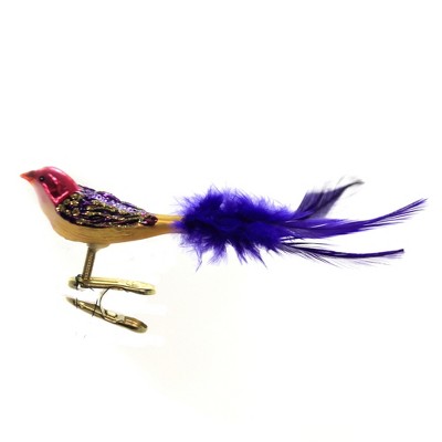 Old World Christmas 1.0" Miniature Lovebird Clip On Bird Valentine's Day  -  Tree Ornaments