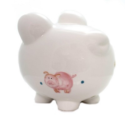 Sweet Safari Ceramic Piggy Bank with Colorful Animals