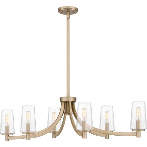 Miccio 6-Light Bronze Gold Linear Chandelier - 1 of 4