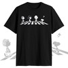 Seven Times Six Peanuts T-Shirt Men's Abbey Road Crossing Black and White Graphic Print Tee Black - 3 of 3