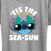 Women's - Lilo and Stitch - Tis the Sea-Sun Christmas Short Sleeve Graphic T-Shirt - 2 of 4